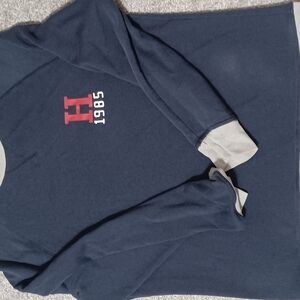 Tommy Hilfiger Blue and Gray Crewneck Sweater